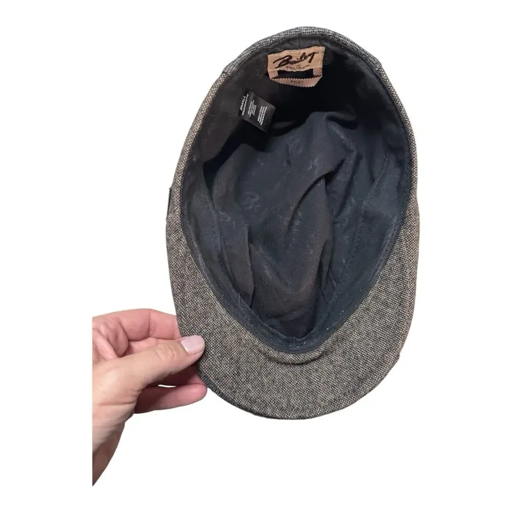 Bailey of Hollywood Grey and Brown Textured Ivy Cap. Men’s Small Size Hat
